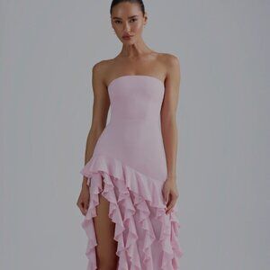 Oh polly pink strapless dress